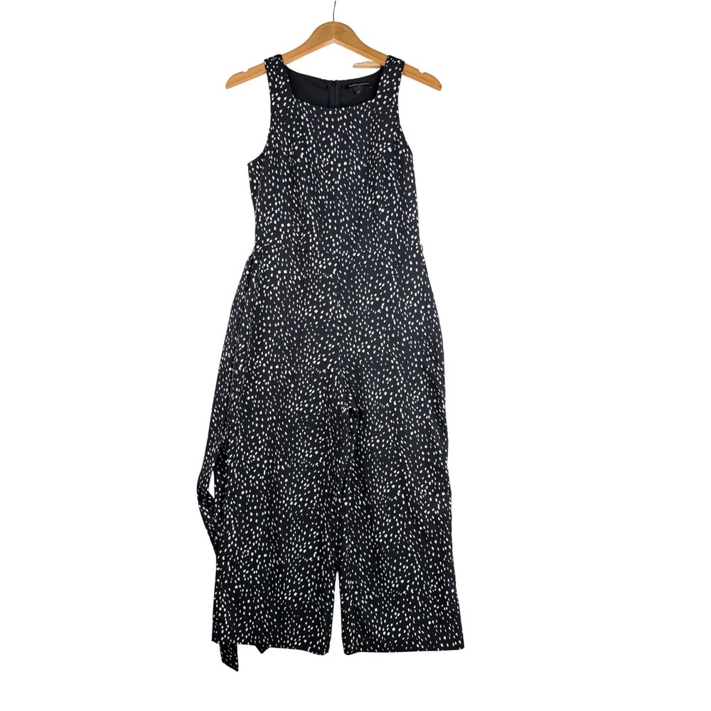 Banana Republic Printed Sleeveless Jumpsuit size 2‎ Black/White